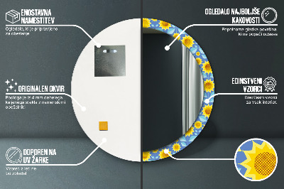 Ogledalo za kupaonu Geometrijski Suncokreti