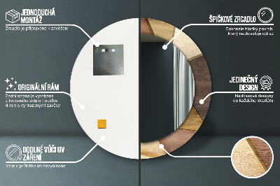 Ogledalo za kupaonu Geometrijsko 3d Drvo