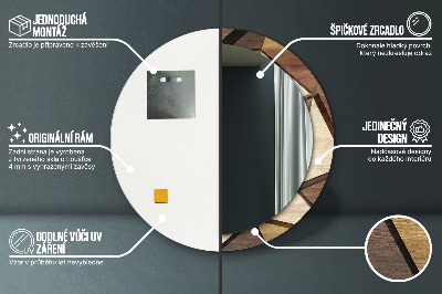 Ogledalo za kupaonu Geometrijsko 3d Drvo