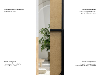 Podno ogledalo u bijelom okviru 36x156 cm