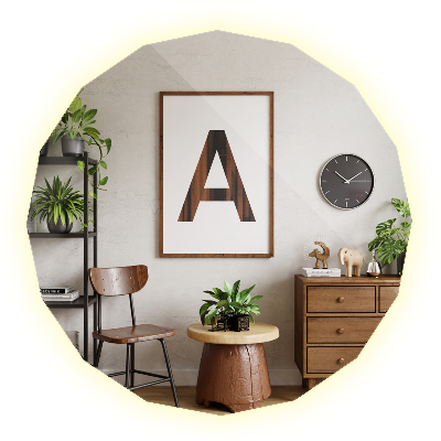 Geometrijsko ogledalo s LED osvjetljenjem