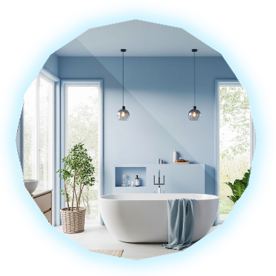 Geometrijsko ogledalo s LED osvjetljenjem