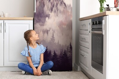 Magnetska naljepnica za hladnjak Planina u šumi