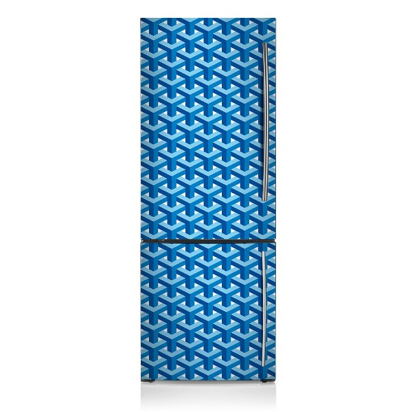 Ukrasni magnet za frižider Plava 3D apstrakcija