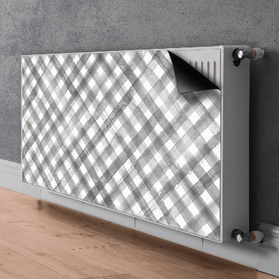 Naljepnica magnetska za radijator Sivi karirani