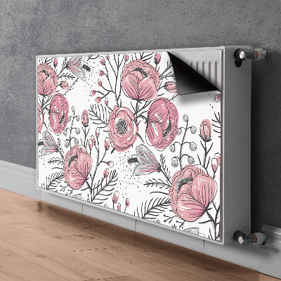Naljepnica magnetska za radijator Pastelne ruže Art