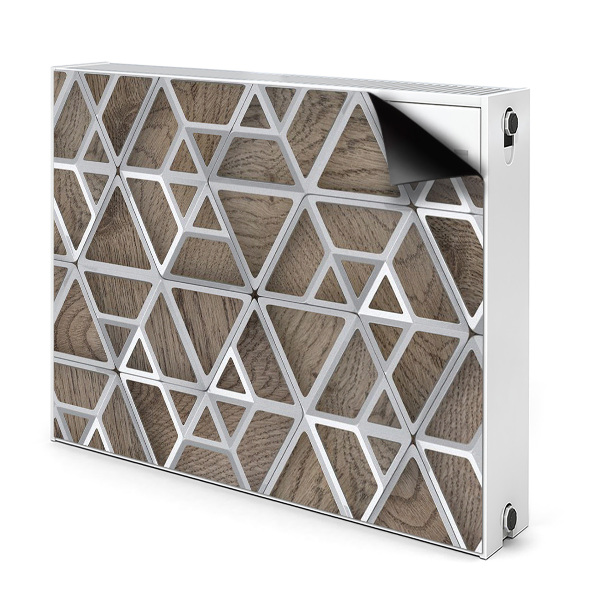 Naljepnica magnetska za radijator Metalni uzorak na drvu
