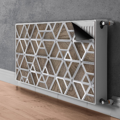 Naljepnica magnetska za radijator Metalni uzorak na drvu