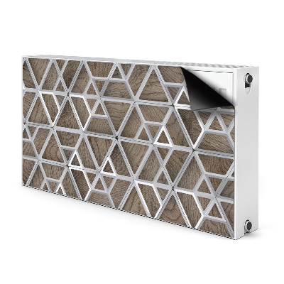 Naljepnica magnetska za radijator Metalni uzorak na drvu