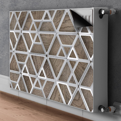 Naljepnica magnetska za radijator Metalni uzorak na drvu