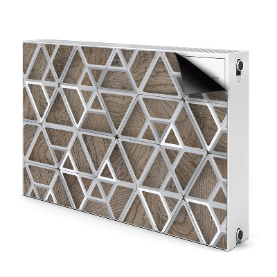 Naljepnica magnetska za radijator Metalni uzorak na drvu
