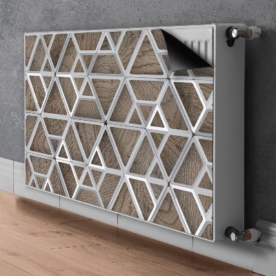 Naljepnica magnetska za radijator Metalni uzorak na drvu