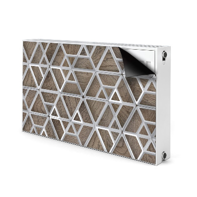 Naljepnica magnetska za radijator Metalni uzorak na drvu
