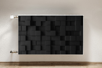 Magnetski poklopac za radijator Crne 3d kocke