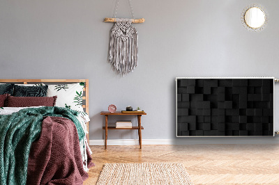 Magnetski poklopac za radijator Crne 3d kocke