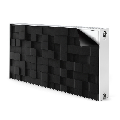Magnetski poklopac za radijator Crne 3d kocke