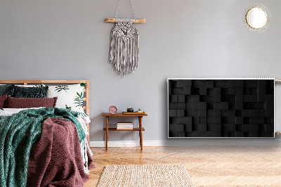 Magnetski poklopac za radijator Crne 3d kocke