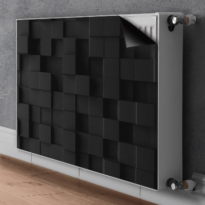 Magnetski poklopac za radijator Crne 3d kocke