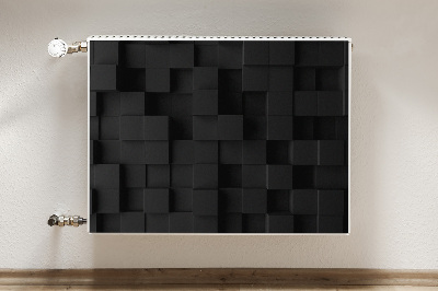 Magnetski poklopac za radijator Crne 3d kocke