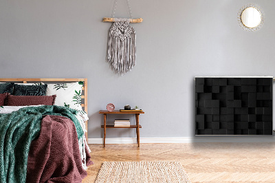 Magnetski poklopac za radijator Crne 3d kocke