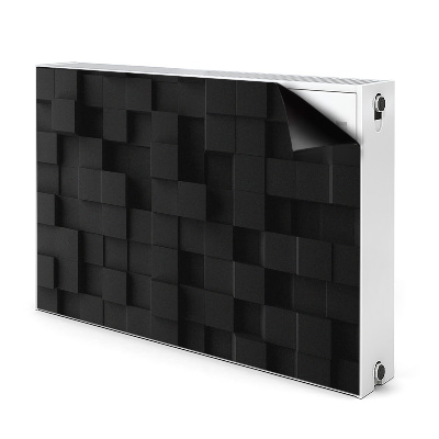 Magnetski poklopac za radijator Crne 3d kocke