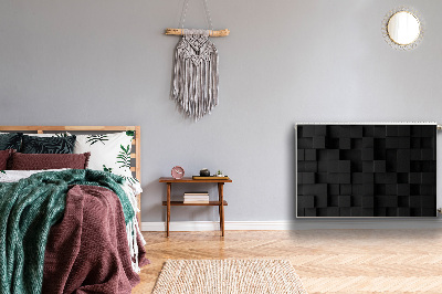 Magnetski poklopac za radijator Crne 3d kocke