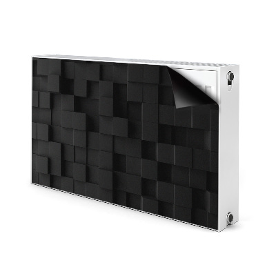 Magnetski poklopac za radijator Crne 3d kocke
