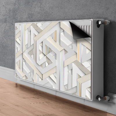 Magnetski poklopac za radijator Uzorak 3D geometrijskih linija