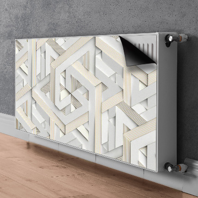 Magnetski poklopac za radijator Uzorak 3D geometrijskih linija