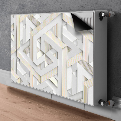 Magnetski poklopac za radijator Uzorak 3D geometrijskih linija
