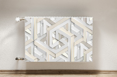 Magnetski poklopac za radijator Uzorak 3D geometrijskih linija