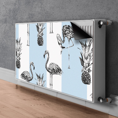 Naljepnica magnetska za radijator Flamingo i ananas