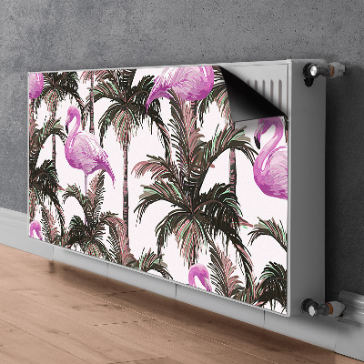 Naljepnica magnetska za radijator Flamingosi u palmama