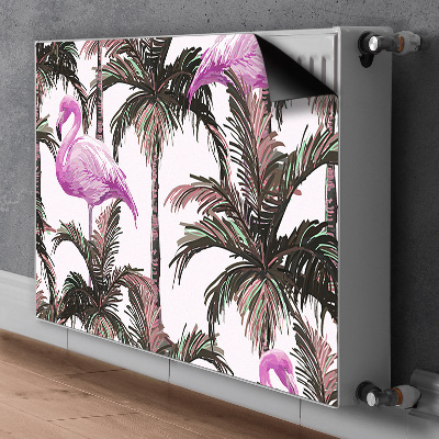 Naljepnica magnetska za radijator Flamingosi u palmama