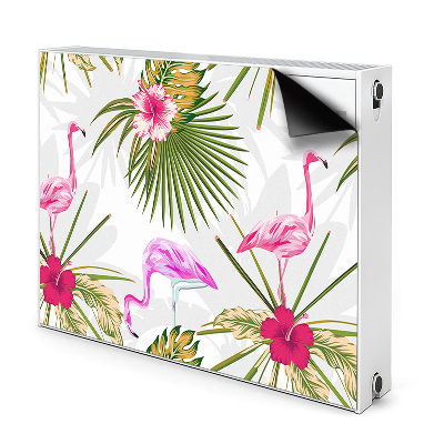 Magnetski poklopac za radijator Flamingosi i cvijeće