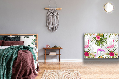 Magnetski poklopac za radijator Flamingosi i cvijeće