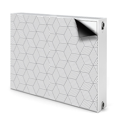 Magnetski poklopac za radijator Sive 3D kocke