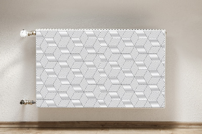 Magnetski poklopac za radijator Sive 3D kocke