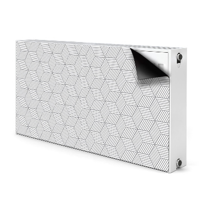 Magnetski poklopac za radijator Sive 3D kocke