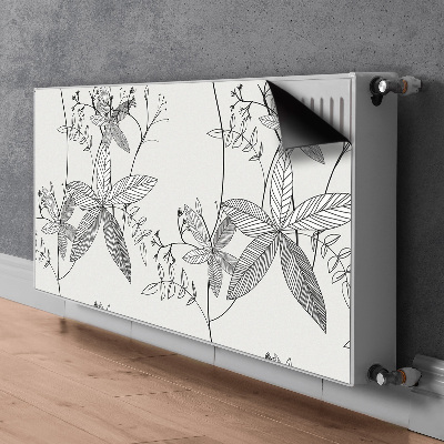 Magnetski poklopac za radijator Doodle cvijeće
