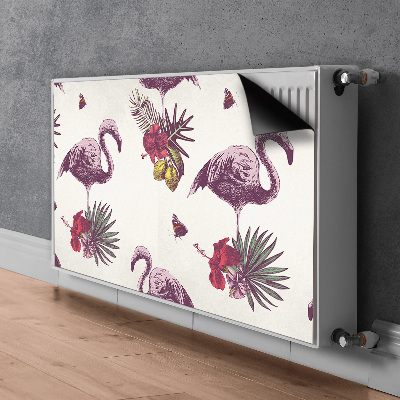 Naljepnica magnetska za radijator Flamingosi i hibiskusi