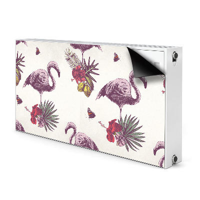 Naljepnica magnetska za radijator Flamingosi i hibiskusi