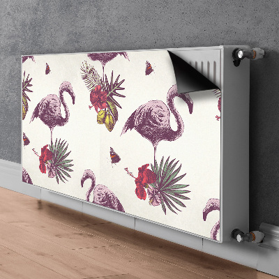 Naljepnica magnetska za radijator Flamingosi i hibiskusi