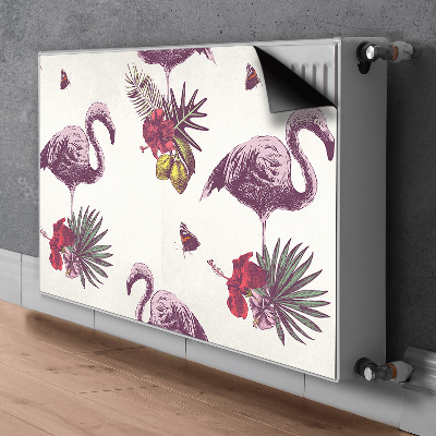 Naljepnica magnetska za radijator Flamingosi i hibiskusi
