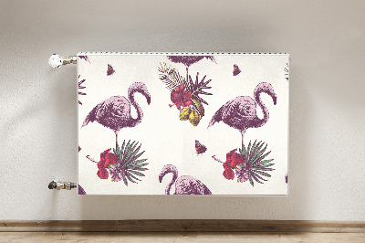 Naljepnica magnetska za radijator Flamingosi i hibiskusi