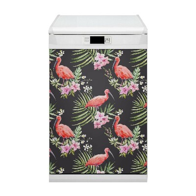 Ukrasni magnet za perilicu posuđa Crni flamingo