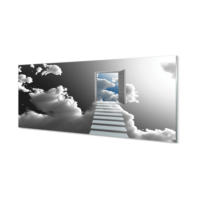 Fotografija na akrilnom staklu Oblačne stepenice vrata