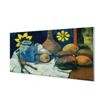 Slika na akrilnom staklu Mrtva priroda s loncem čaja i voćem - Paul Gauguin