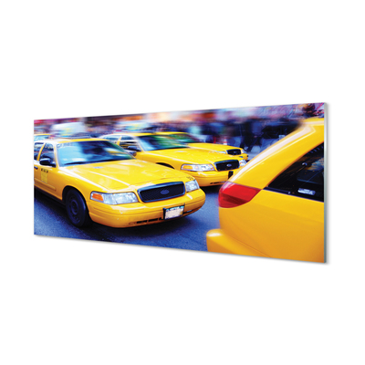 Fotografija na akrilnom staklu Žuti gradski taksi