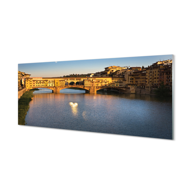 Fotografija na akrilnom staklu Mostovi izlaska sunca u Italiji